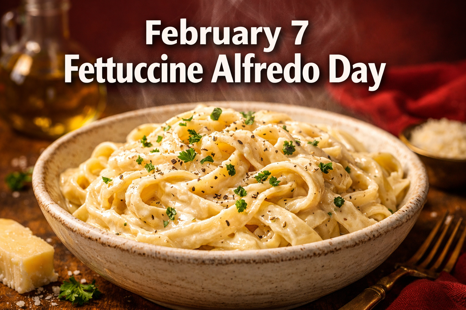 February 7 Fettuccine Alfredo Day