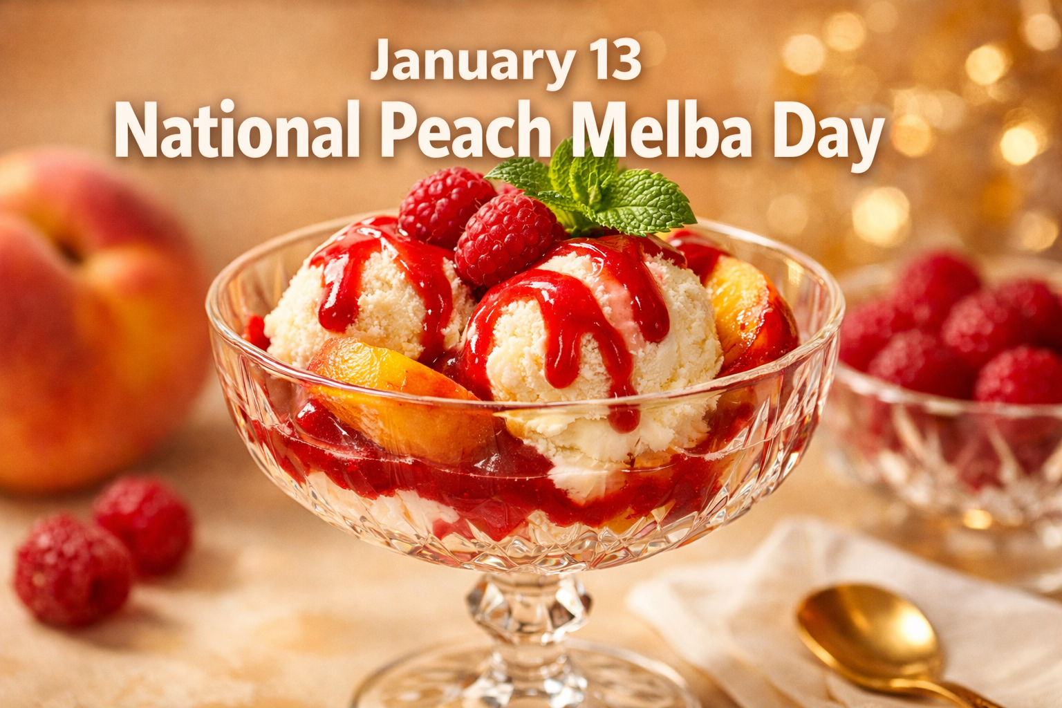 January 13 National Peach Melba Day