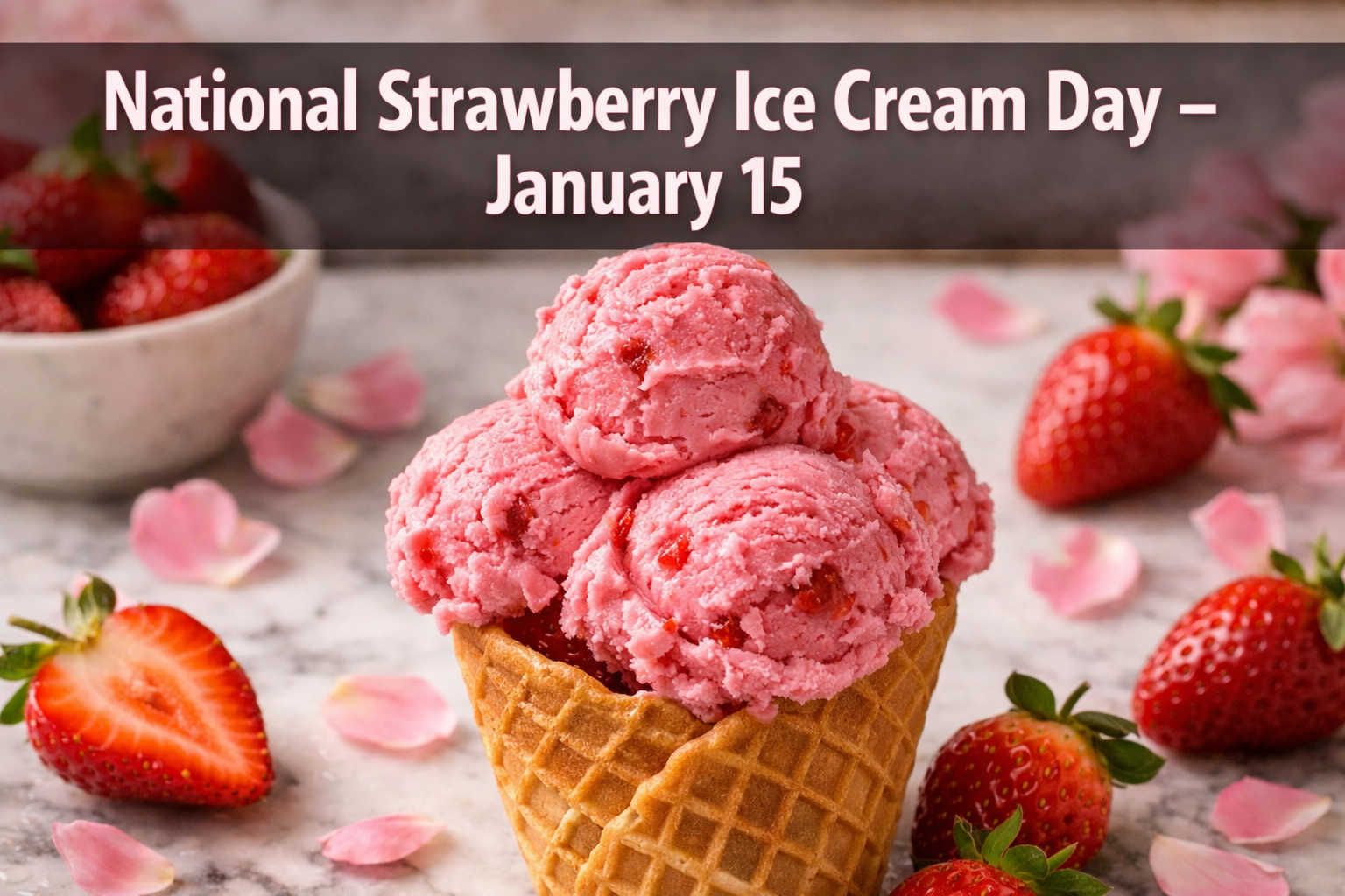January 15 National Strawberry Ice Cream Day