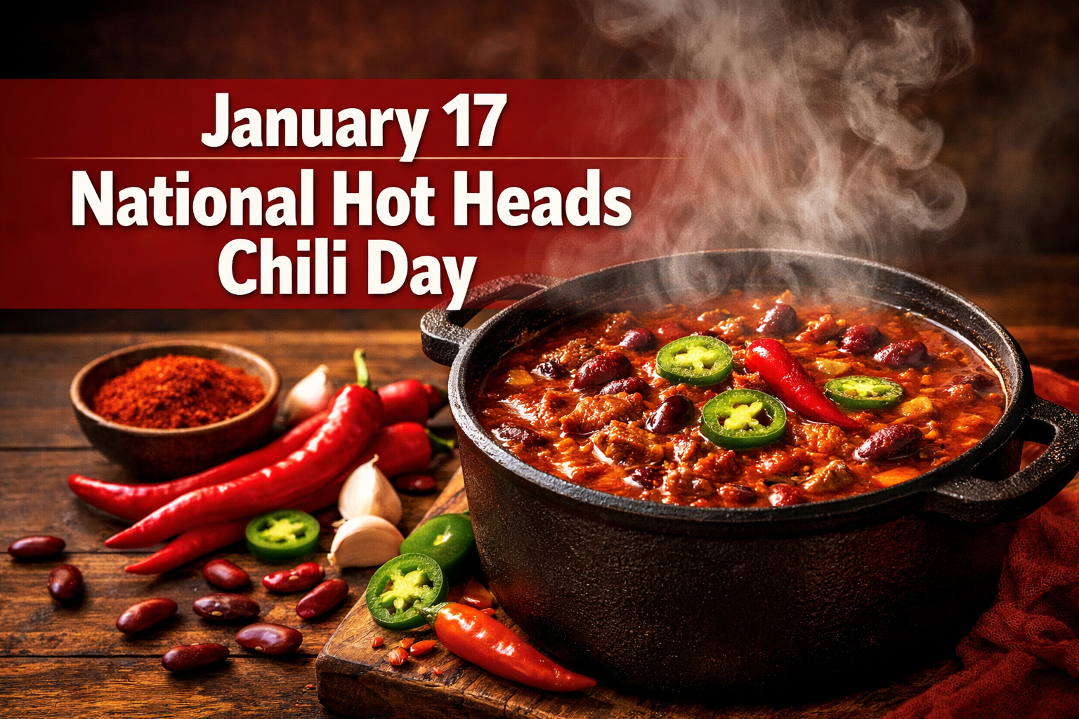 January 17 National Hot Heads Chili Day