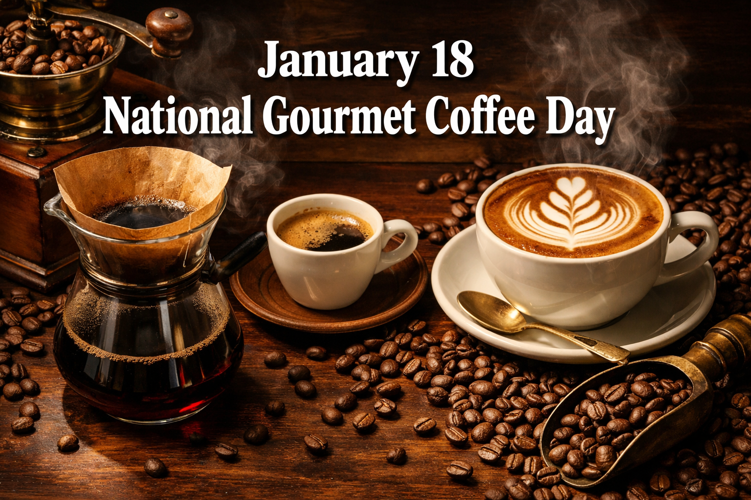 January 18 National Gourmet Coffee Day