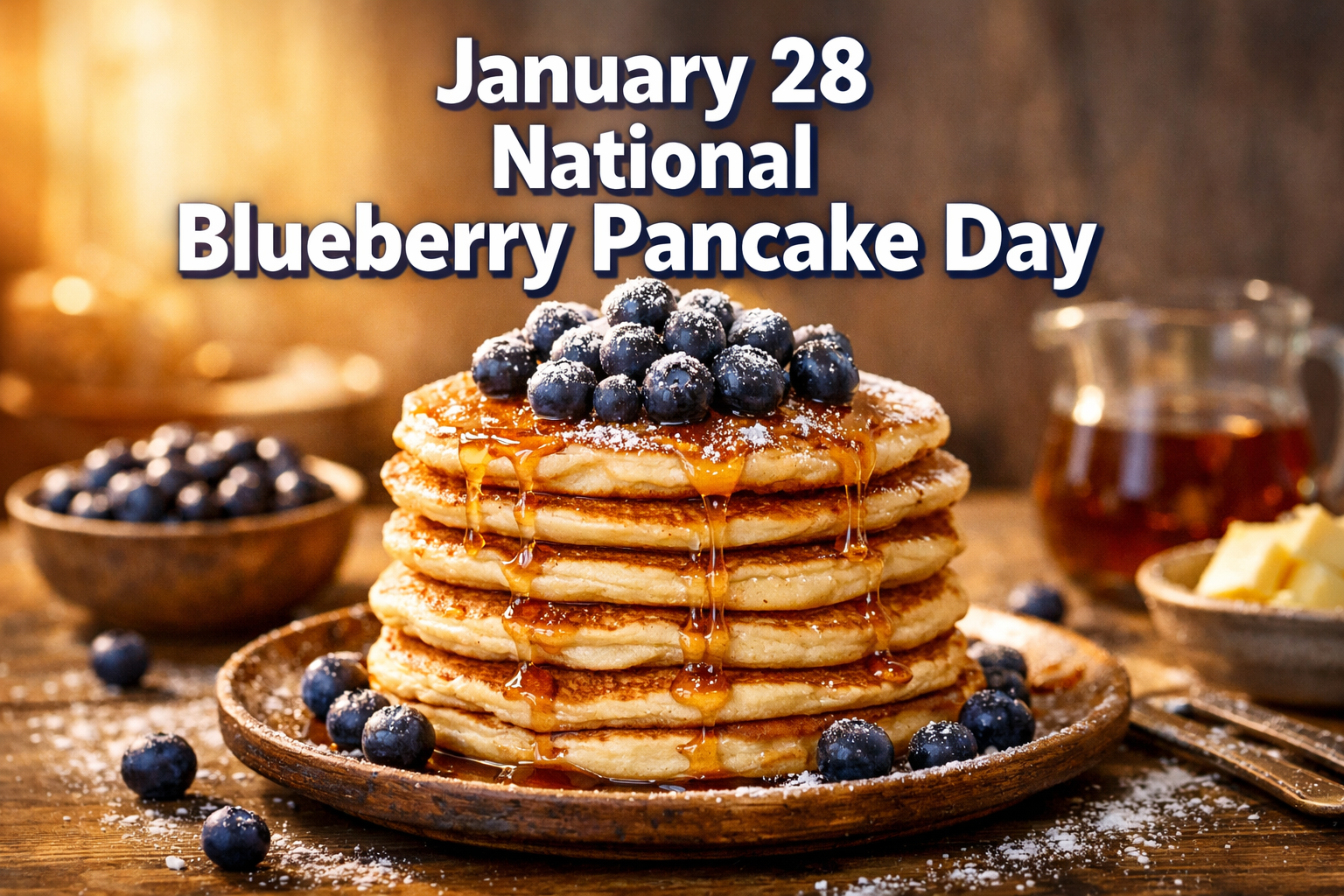 January 28 National Blueberry Pancake Day