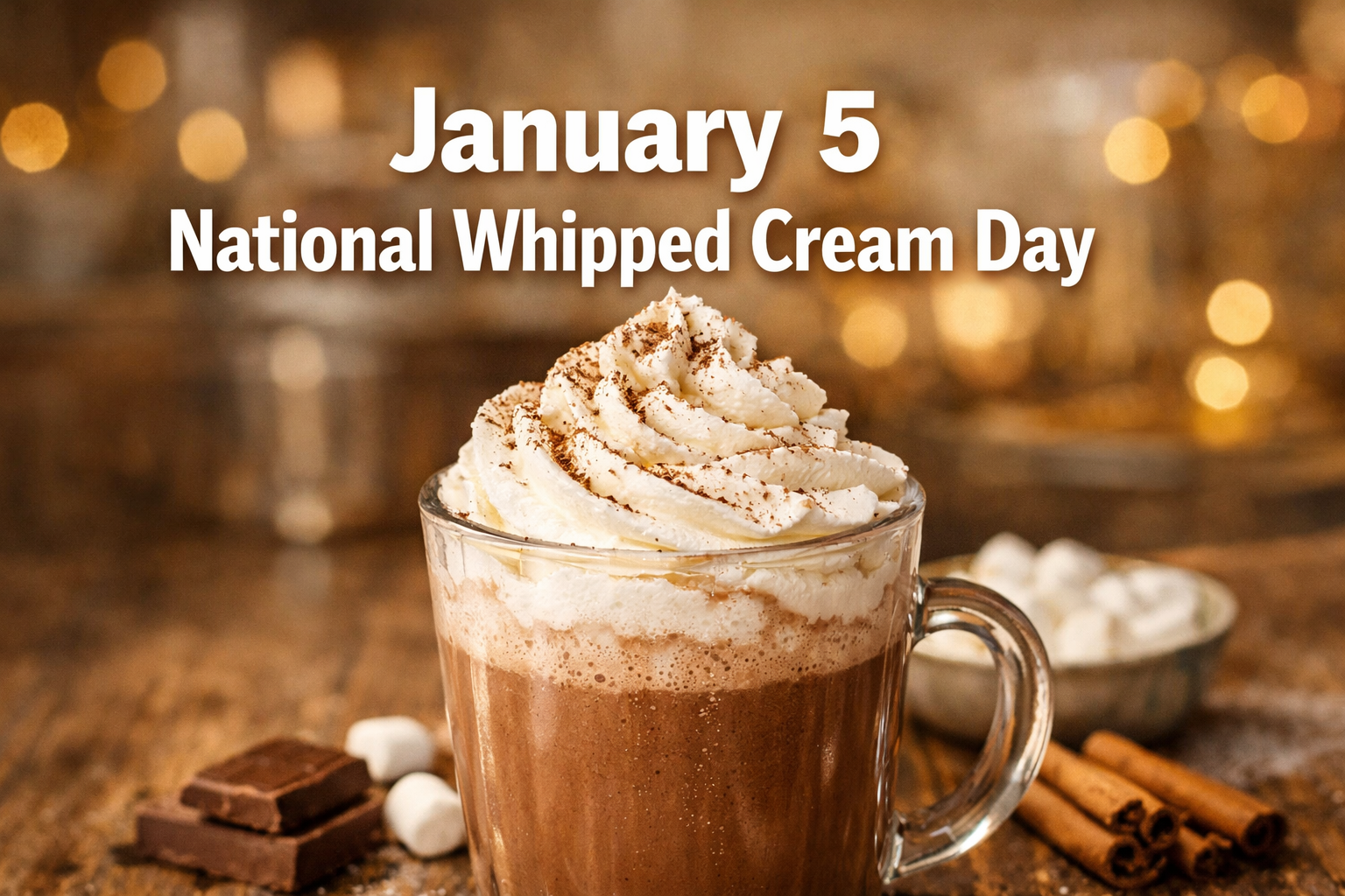 January 5 National Whipped Cream Day