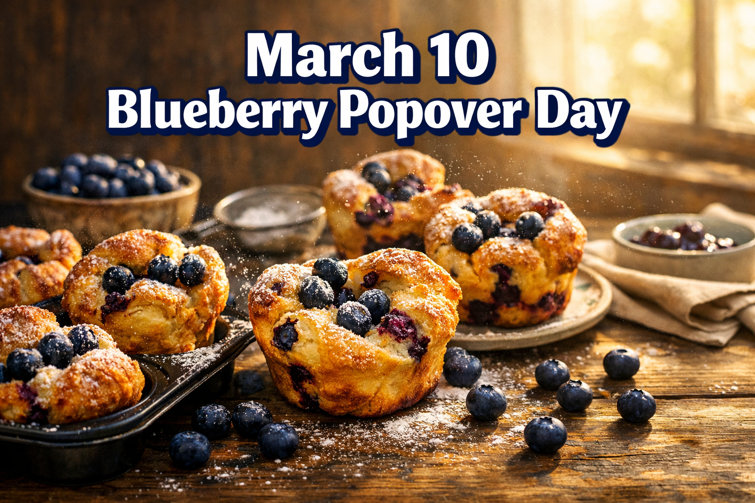 March 10 Blueberry Popover Day