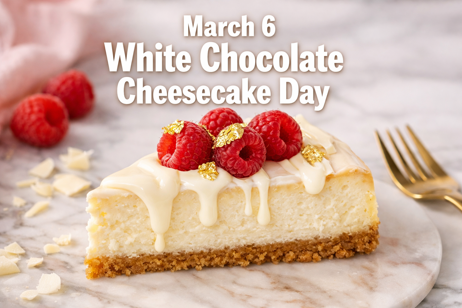March 6 White Chocolate Cheesecake Day