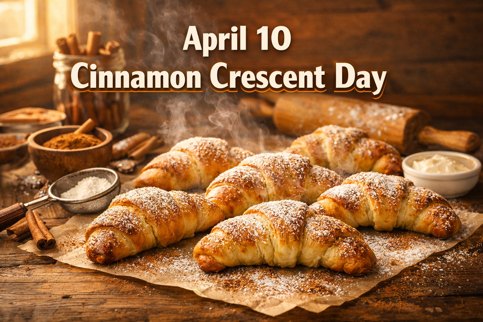 April 10 Cinnamon Crescent Day