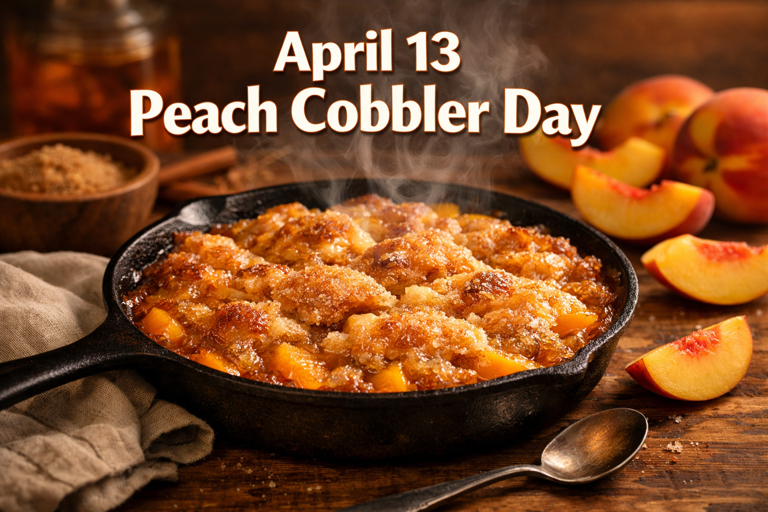 April 13 Peach Cobbler Day