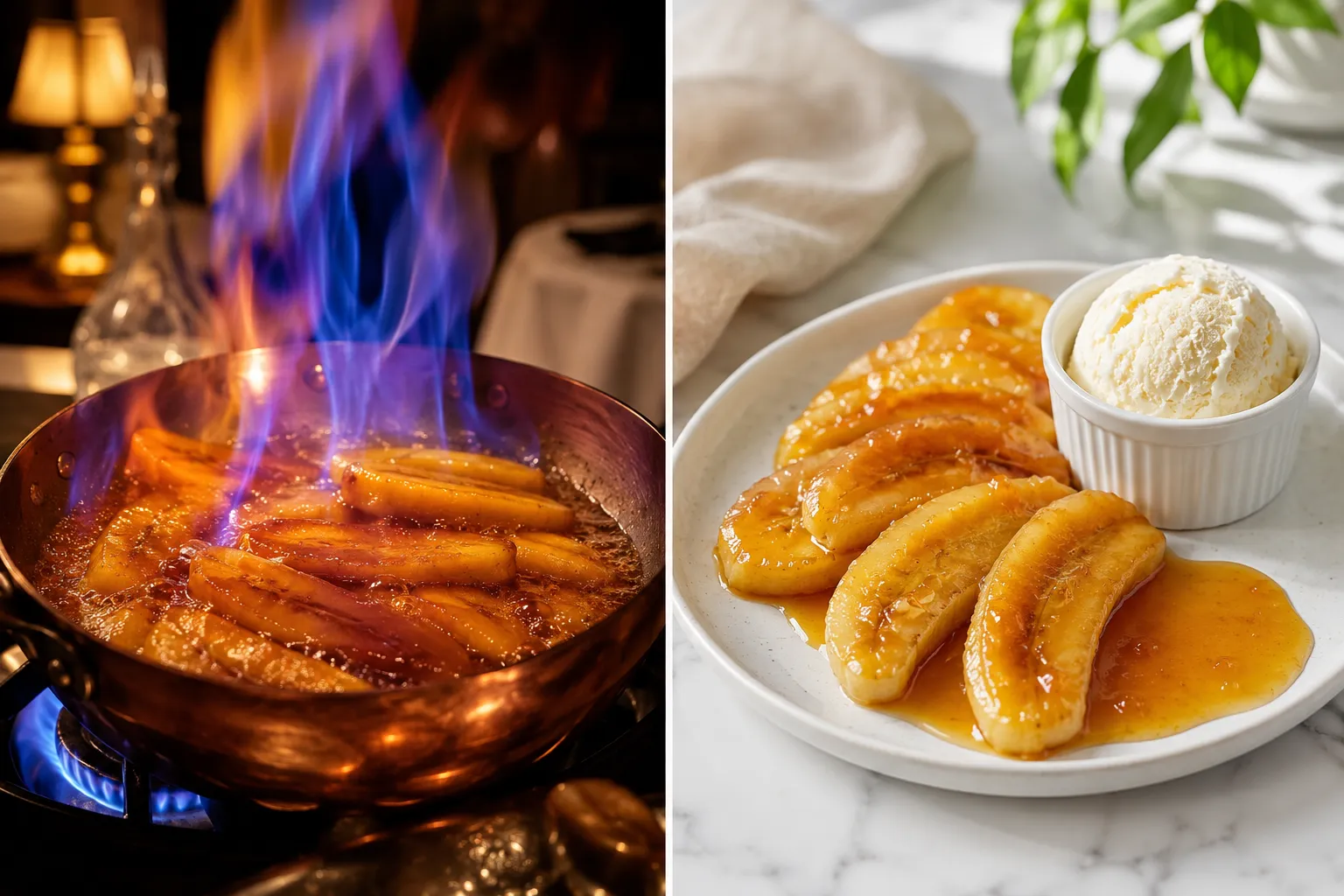Bananas Foster Ice Cream vs Regular Bananas Foster