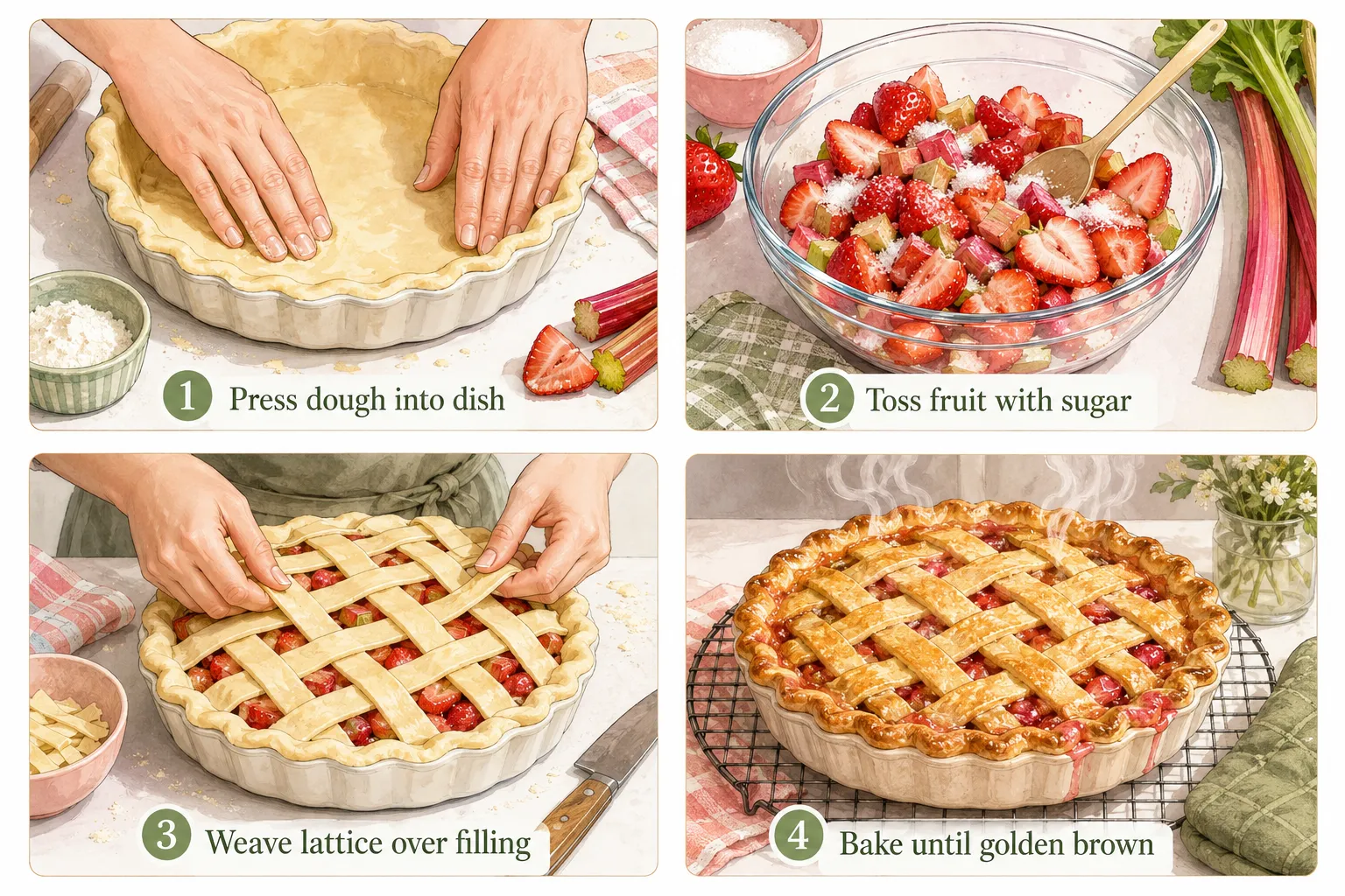 Best Strawberry-Rhubarb Pie Recipe: How to Make It from Scratch