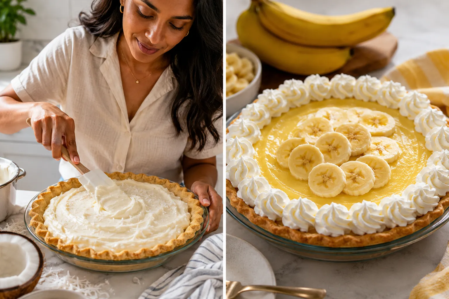 Coconut Cream Pie vs. Banana Cream Pie: Key Differences