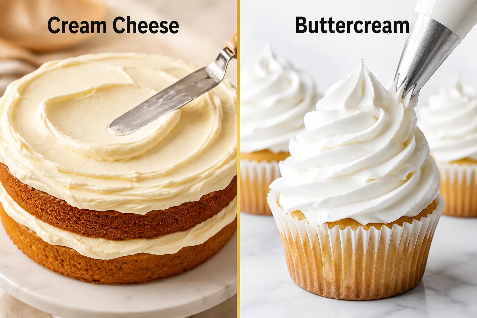 Cream Cheese Frosting vs. Buttercream Frosting