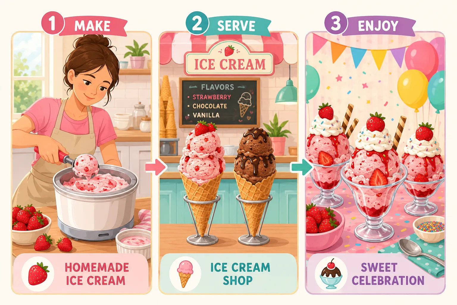 How to Celebrate National Strawberry Ice Cream Day