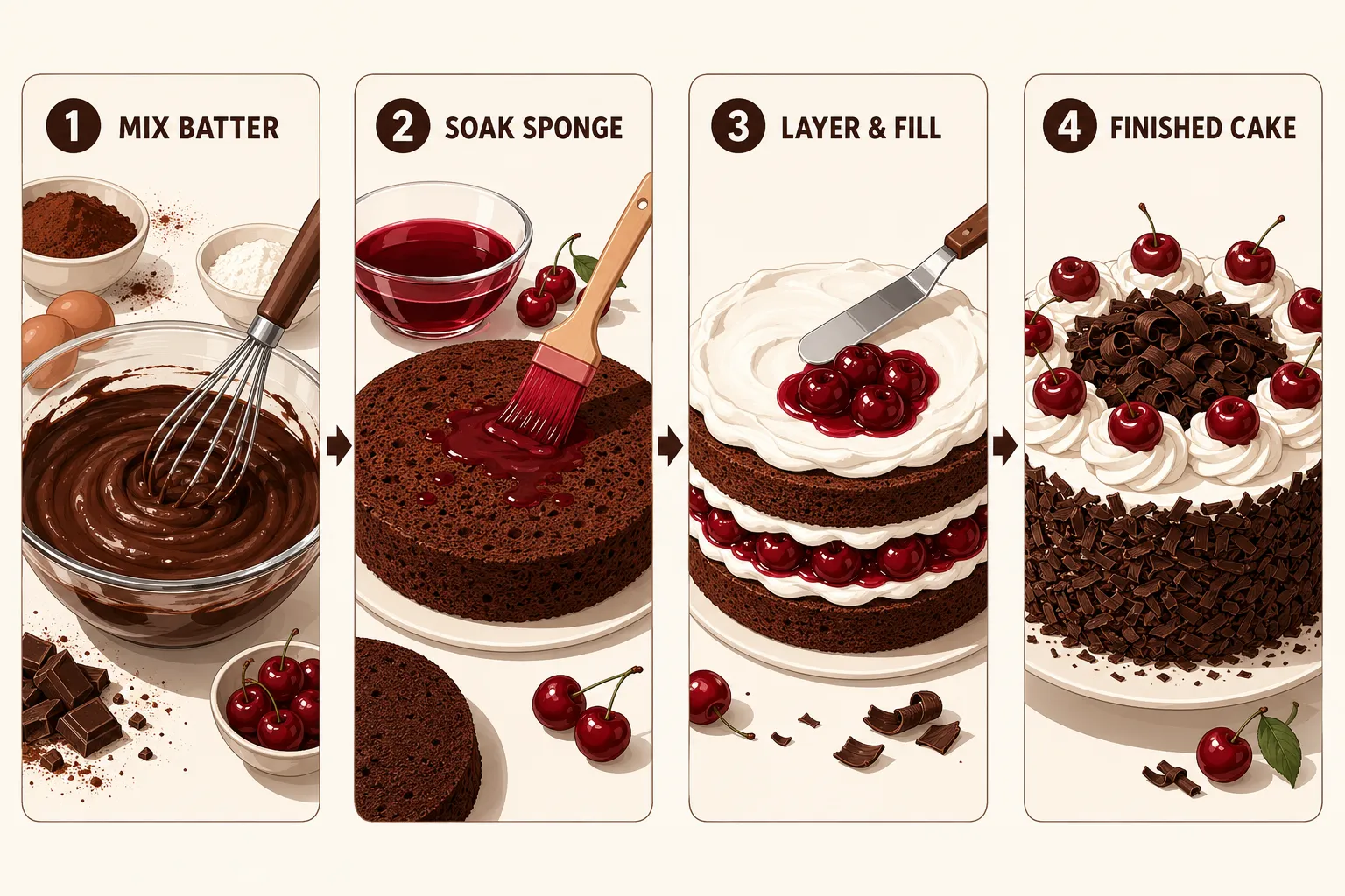 How to Make Black Forest Cake: A Step-by-Step Recipe Guide