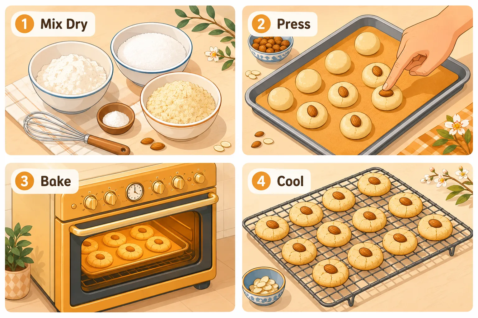 How to Make Chinese Almond Cookies at Home: Best Recipe