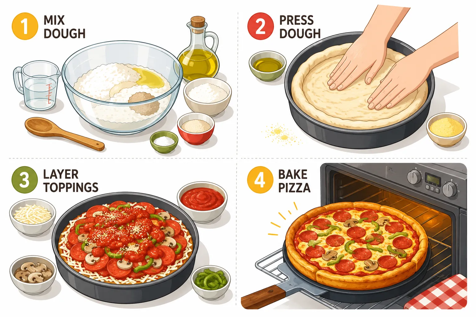 How to Make Deep Dish Pizza at Home: Easy Recipe Steps