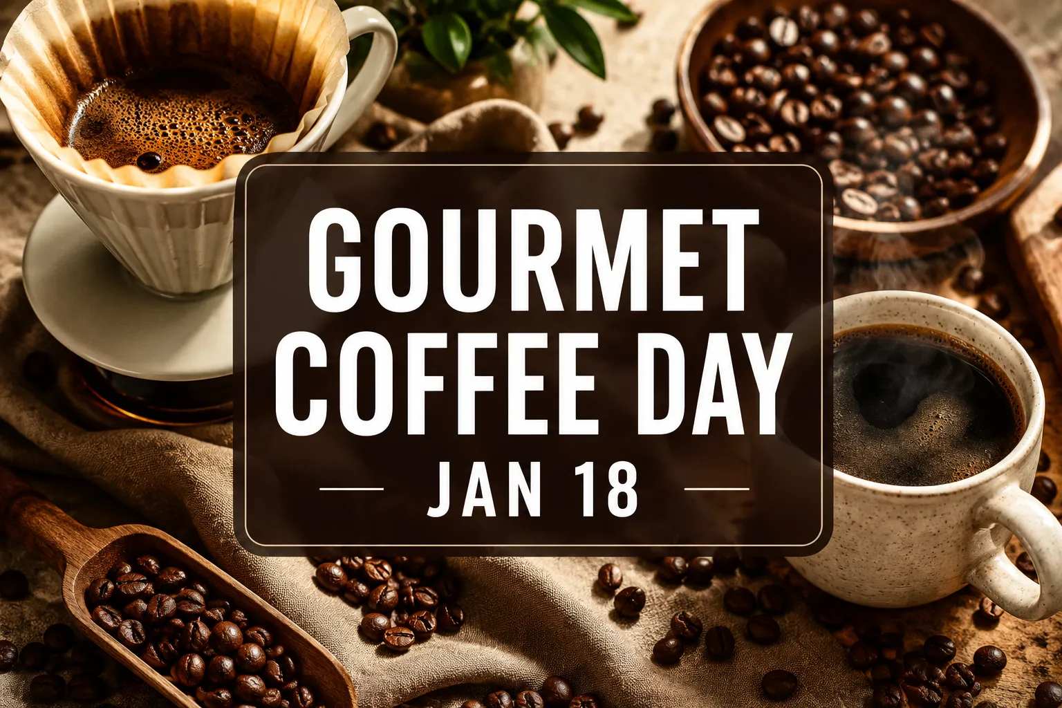 January 18 National Gourmet Coffee Day