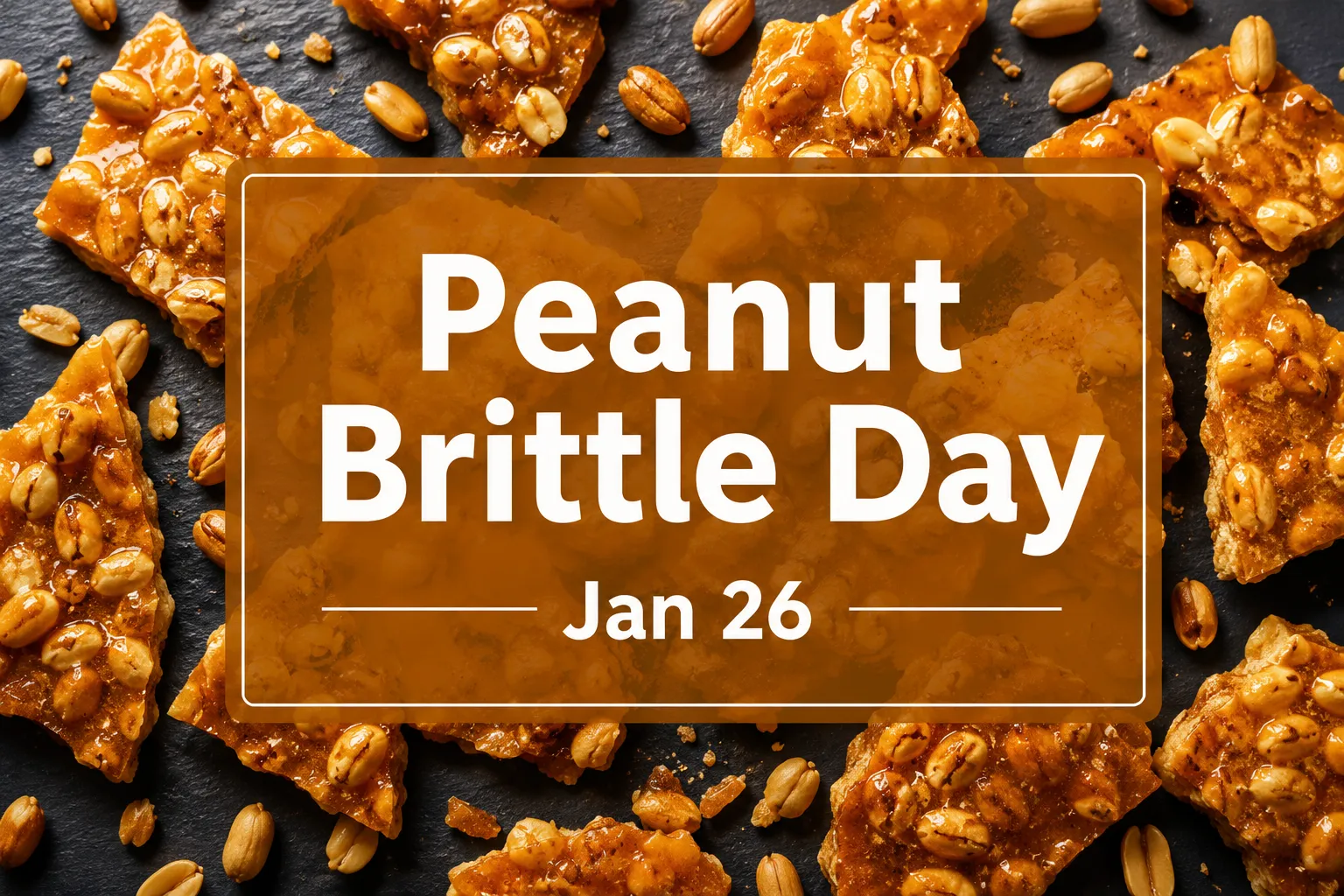 January 26 National Peanut Brittle Day.