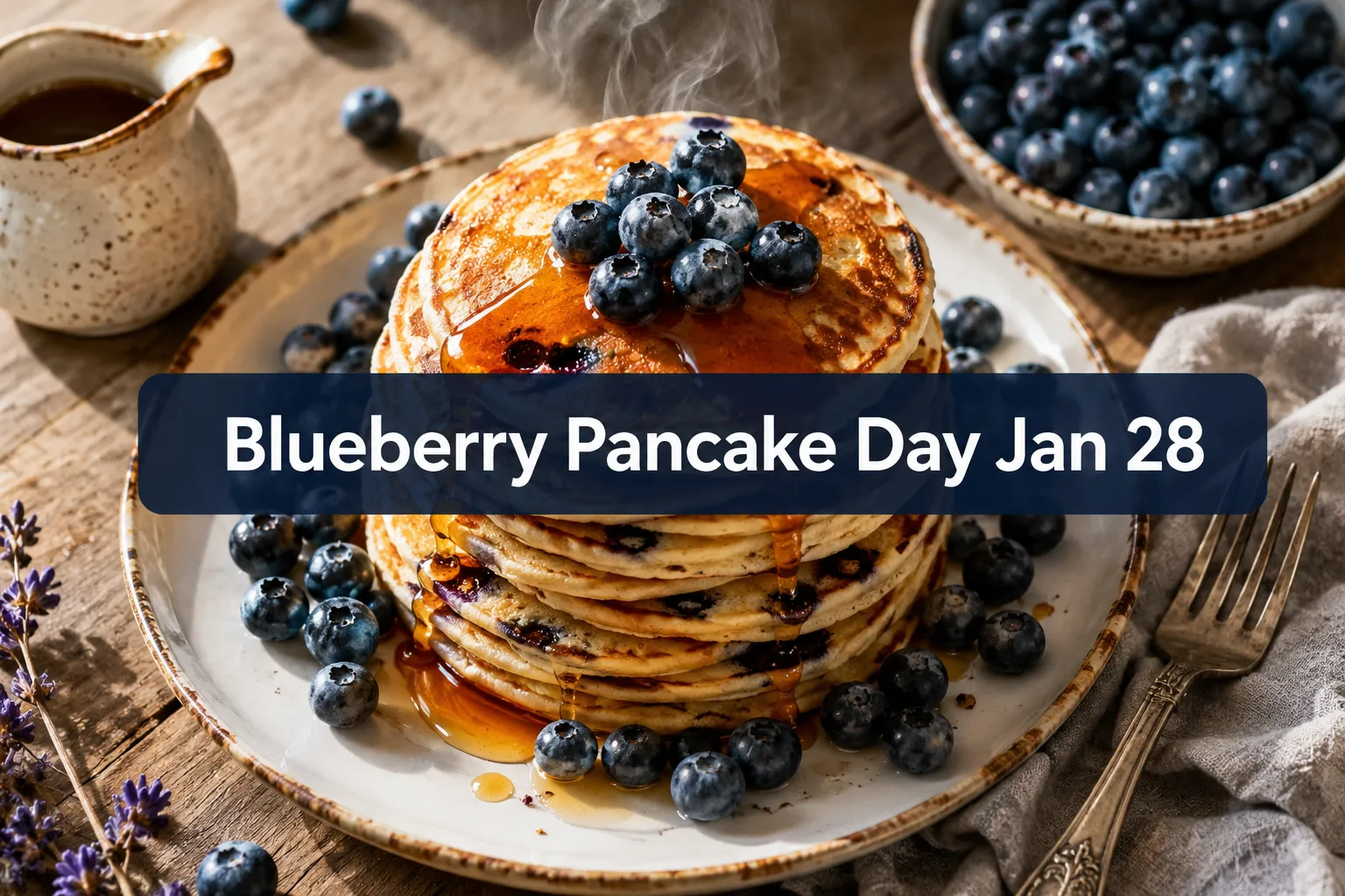 January 28 National Blueberry Pancake Day.