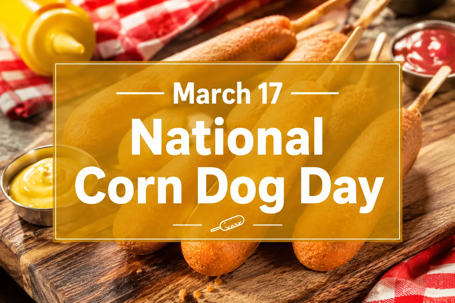 March 17 National Corn Dog Day.