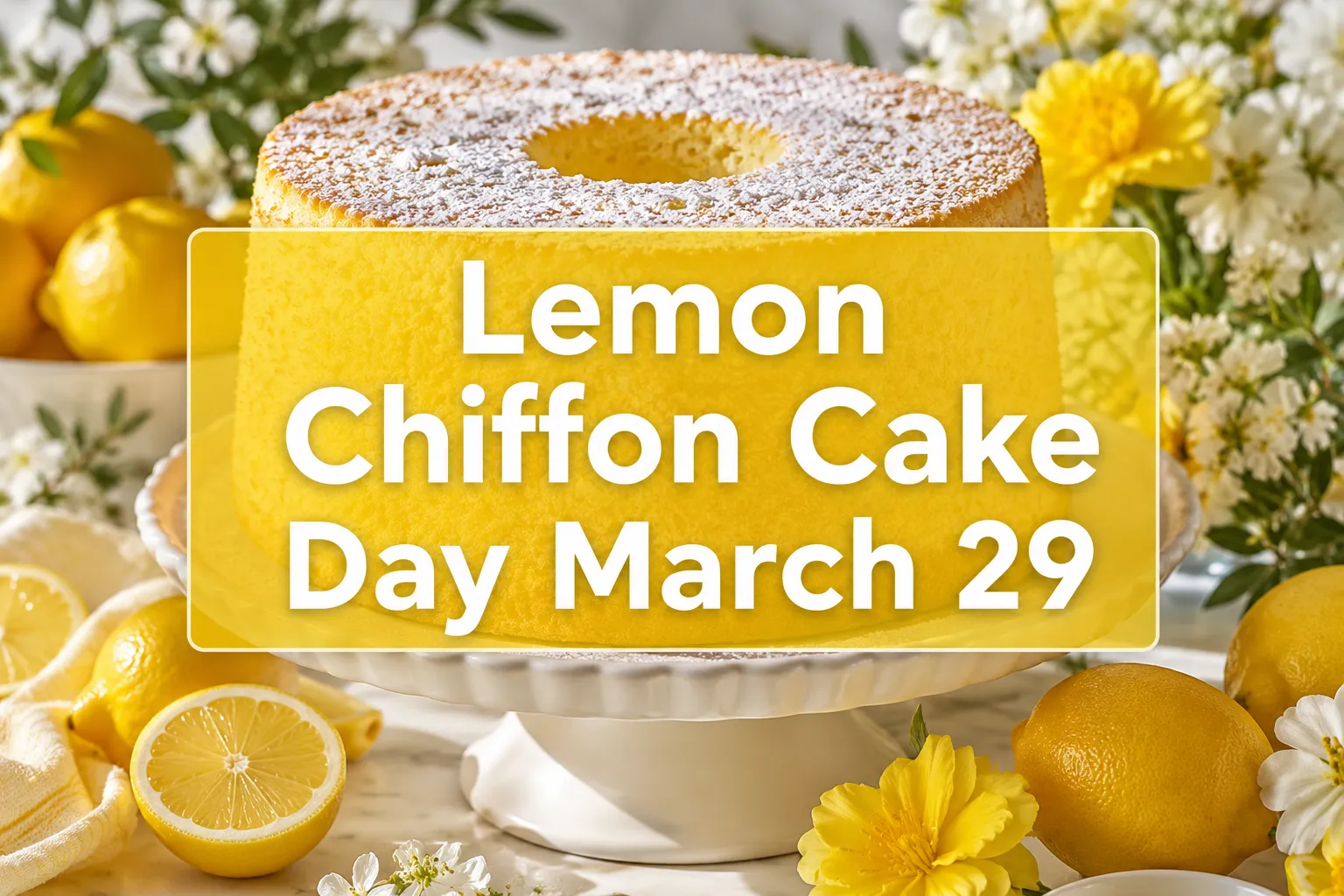 March 29 National Lemon Chiffon Cake Day: History, Recipes & How to Celebrate in 2026