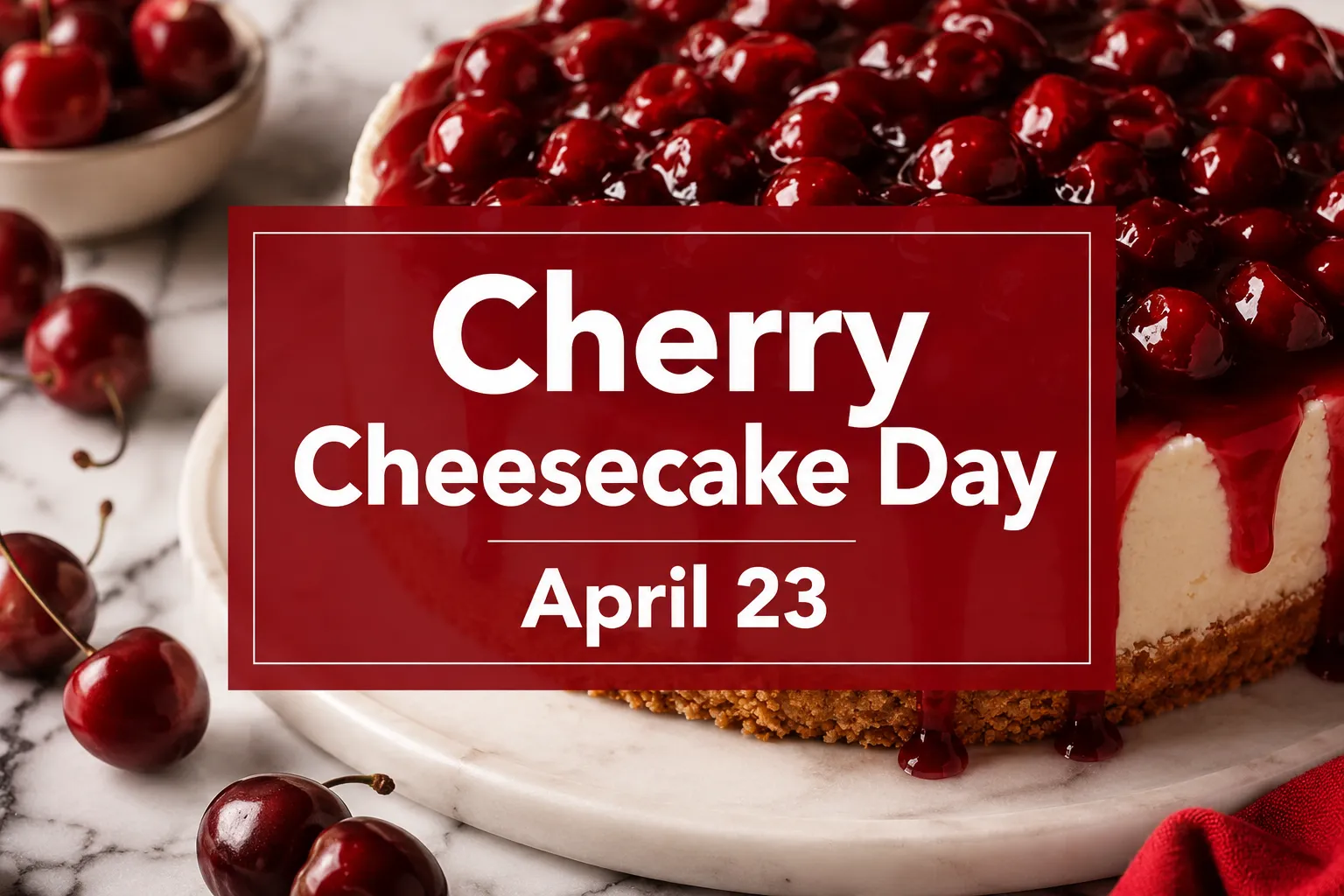 April 23 National Cherry Cheesecake Day: History, Recipes, and How to Celebrate in 2026