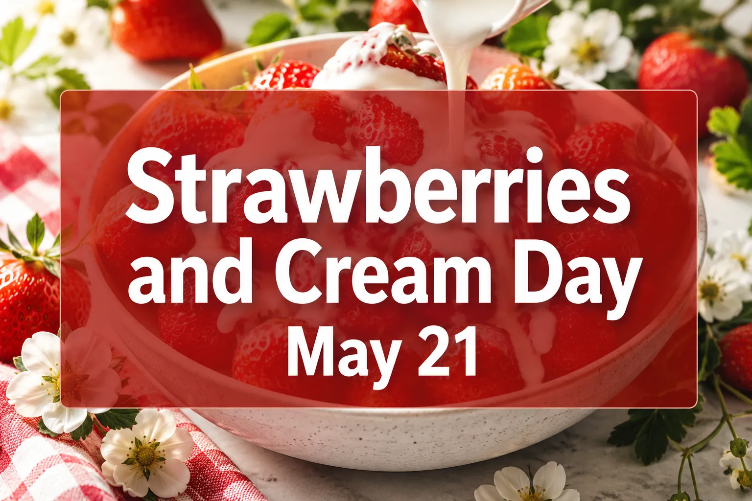 May 21 National Strawberries and Cream Day: History, Recipes, and How to Celebrate in 2026