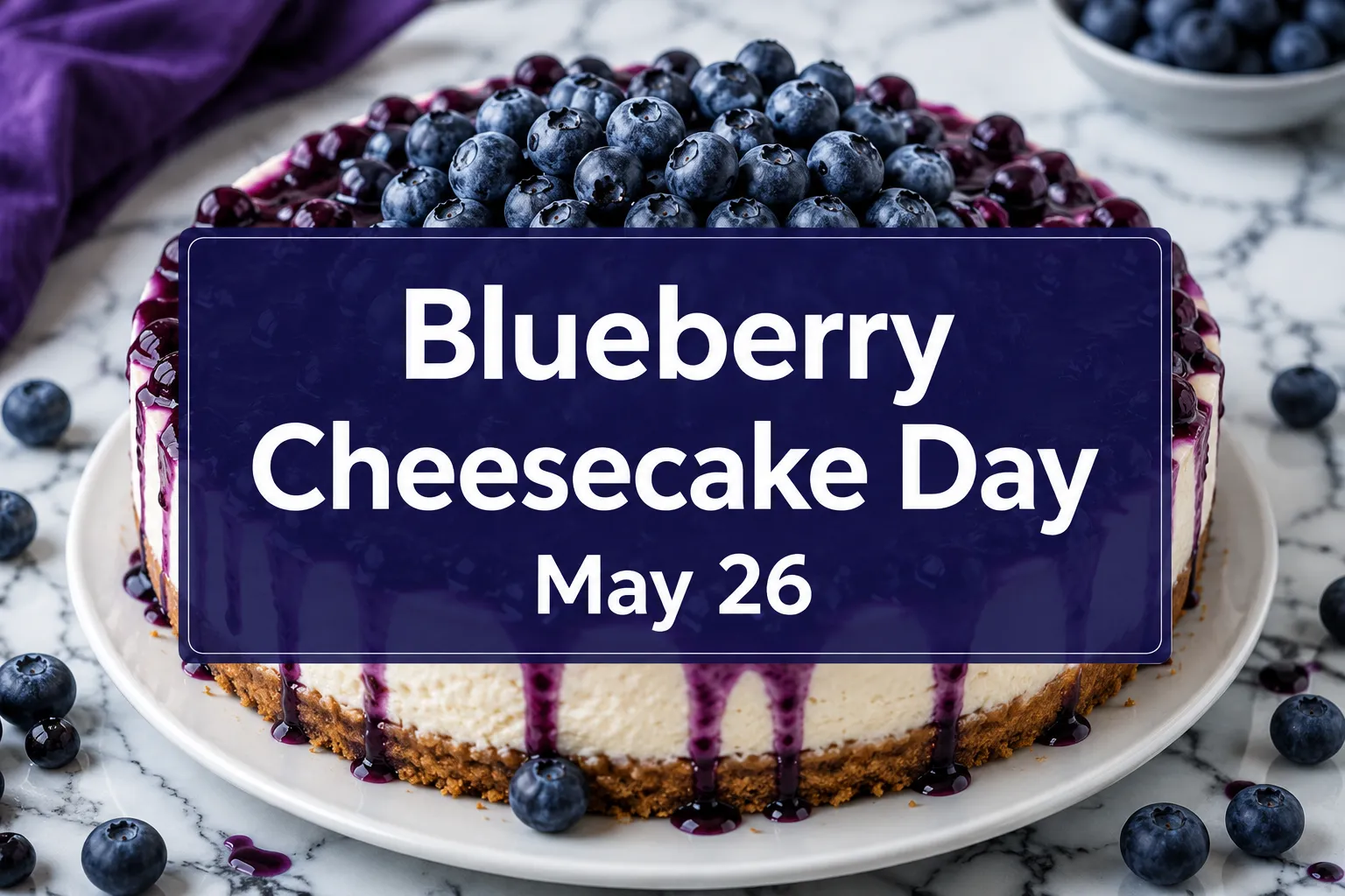 May 26 National Blueberry Cheesecake Day: History, Recipes & How to Celebrate in 2026