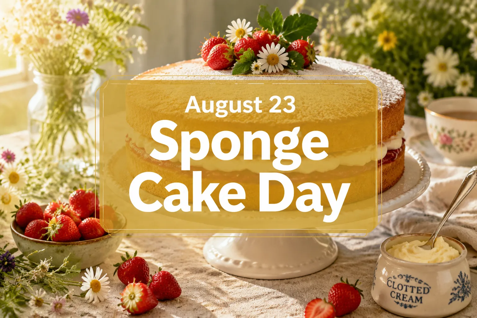 August 23 Sponge Cake Day