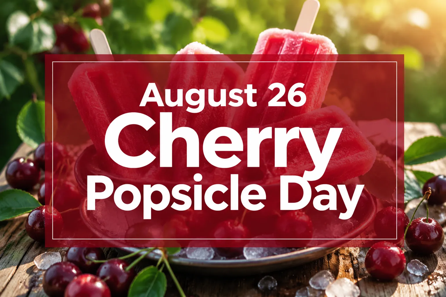 August 26 Cherry Popsicle Day