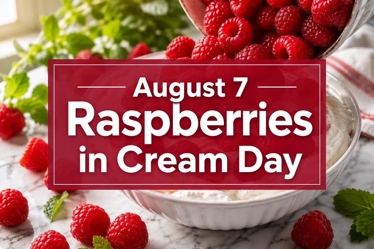August 7 Raspberries in Cream Day