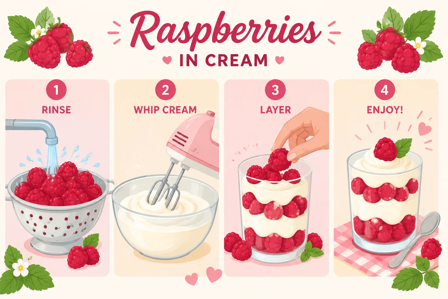 Best Cream to Use with Raspberries