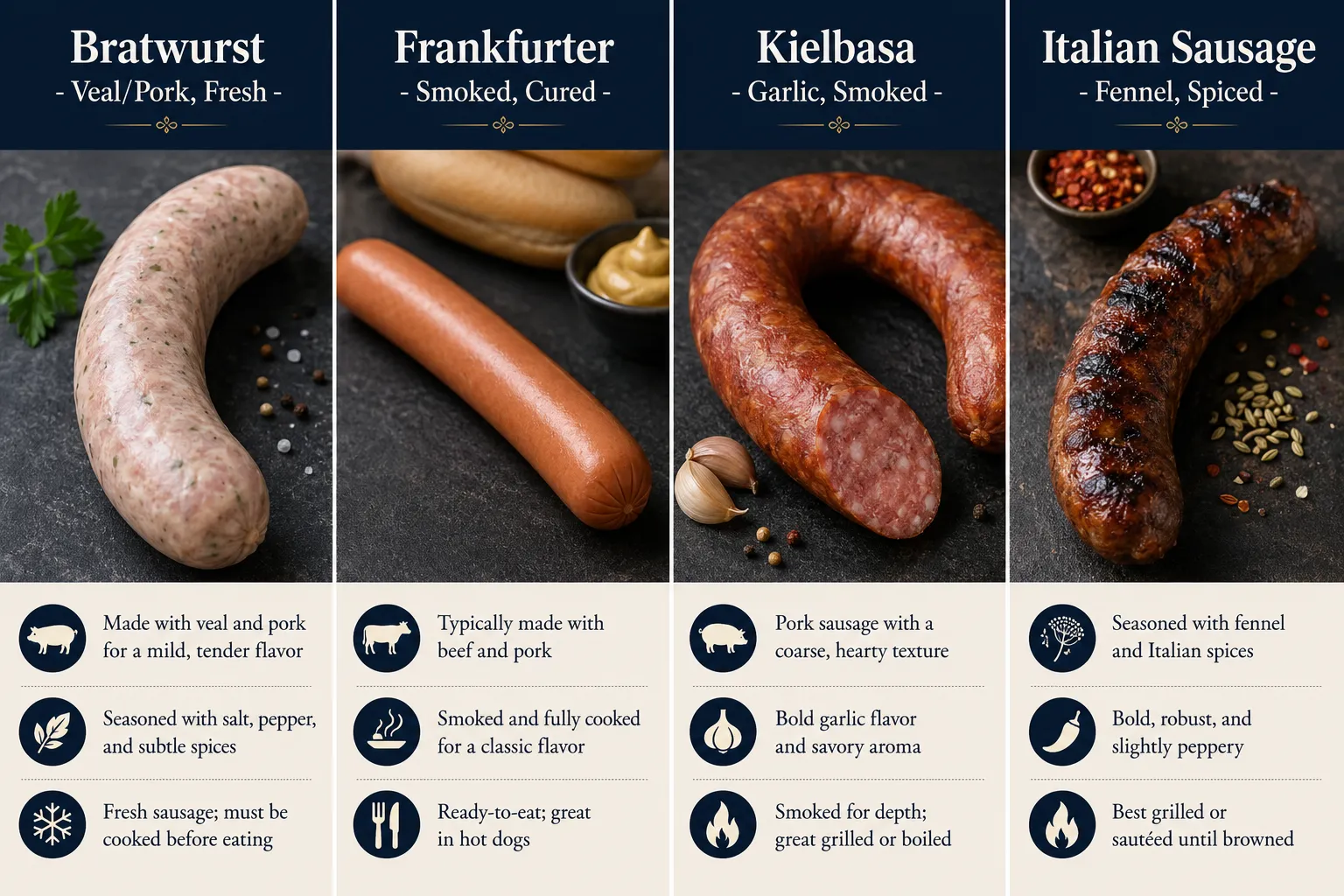 Bratwurst vs. Other Sausages: What's the Difference?