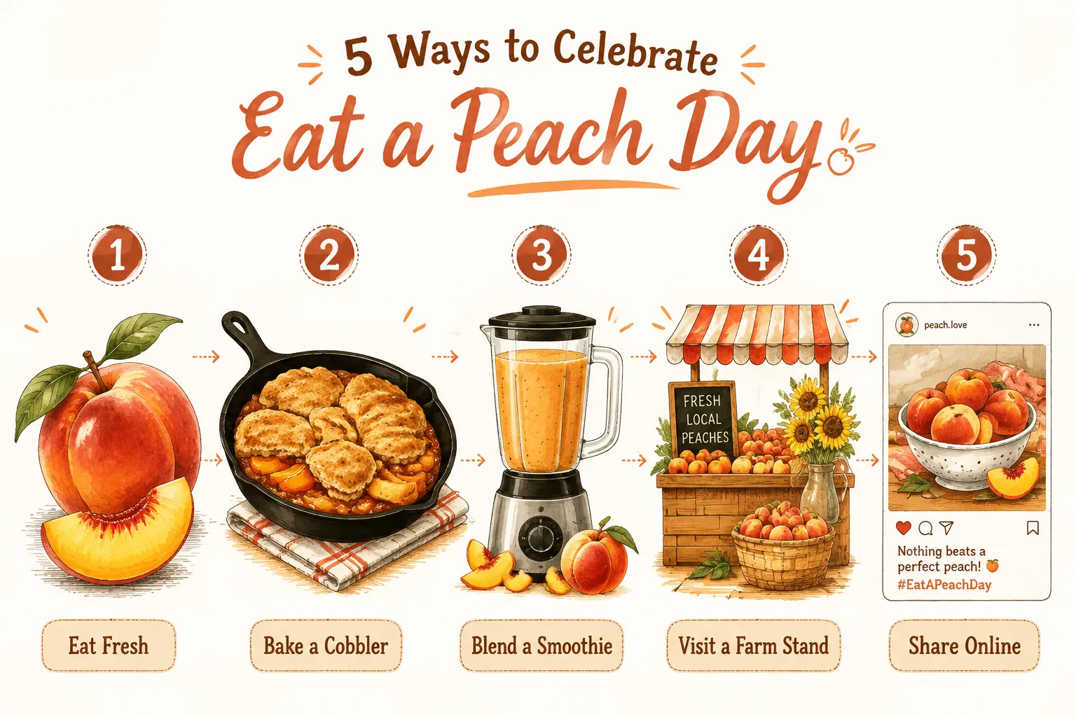 How to Celebrate August 22 Eat a Peach Day