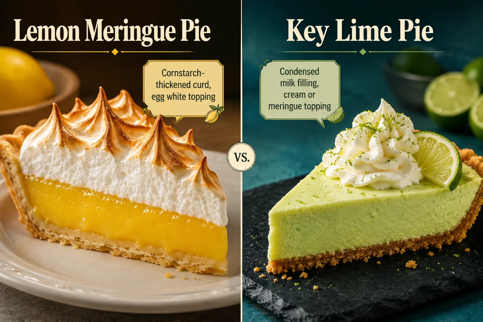 Lemon Meringue Pie vs. Key Lime Pie: What Is the Difference?