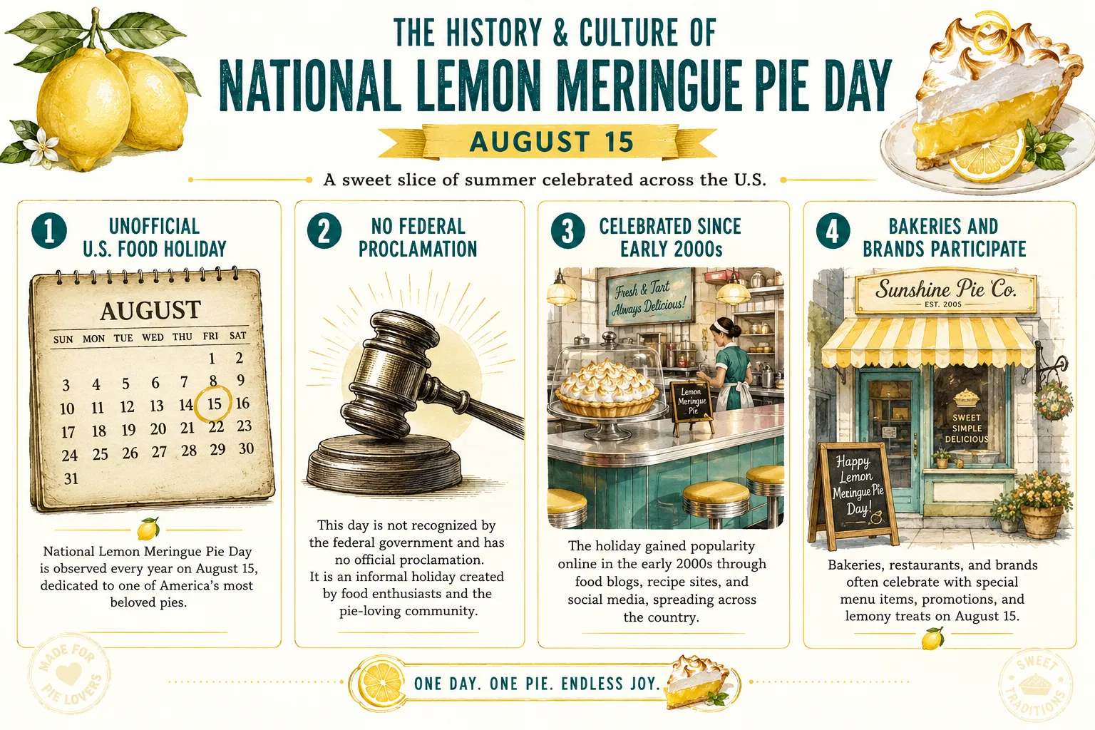 What Is August 15 Lemon Meringue Pie Day?