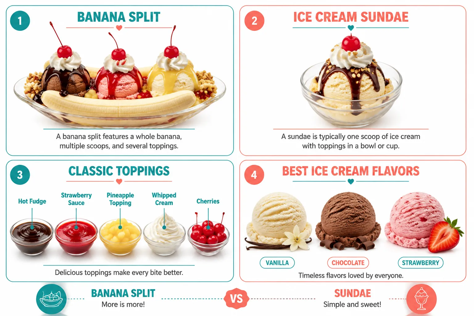 What Is the Difference Between a Banana Split and a Sundae