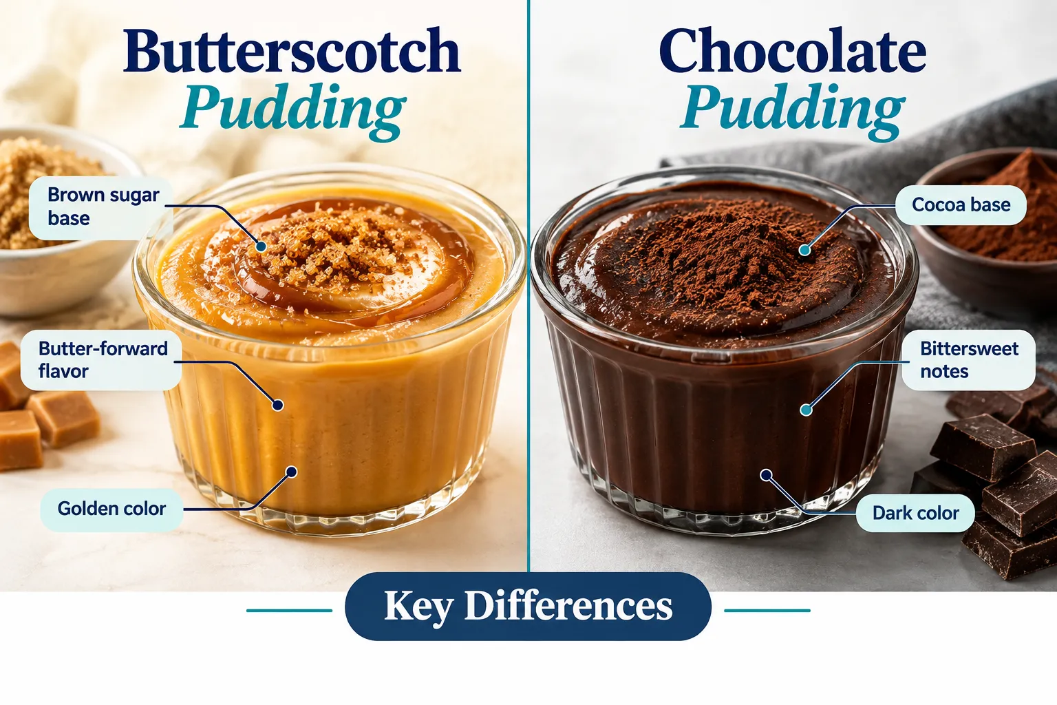 Butterscotch Pudding vs Chocolate Pudding: Key Differences