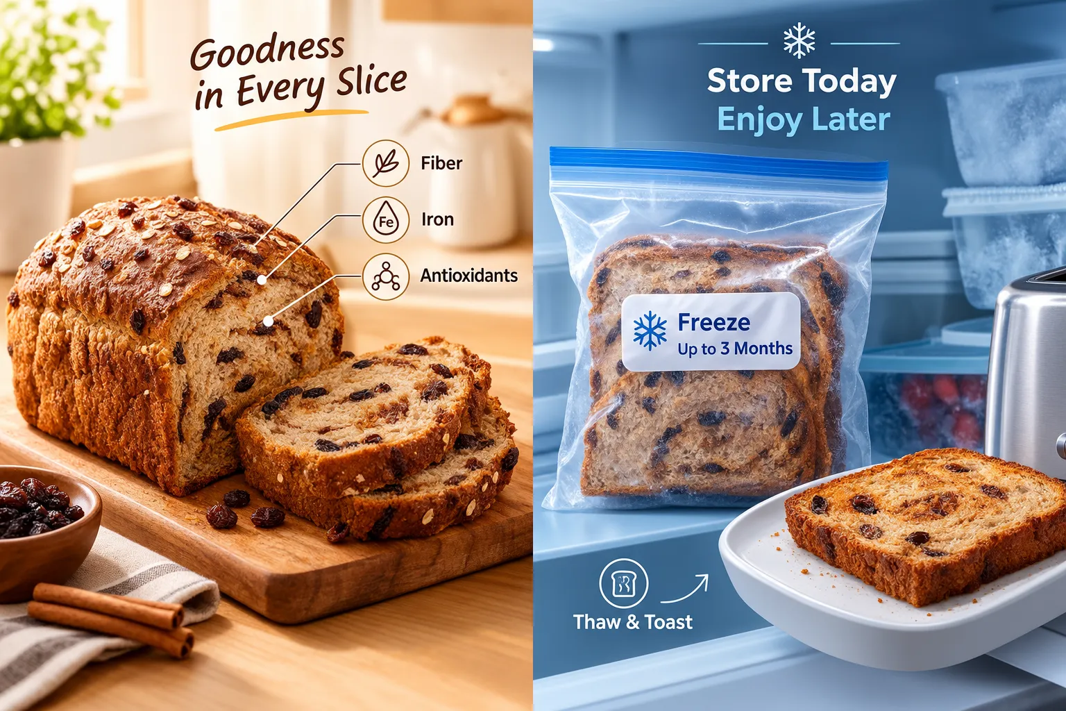 Can You Freeze Cinnamon Raisin Bread?