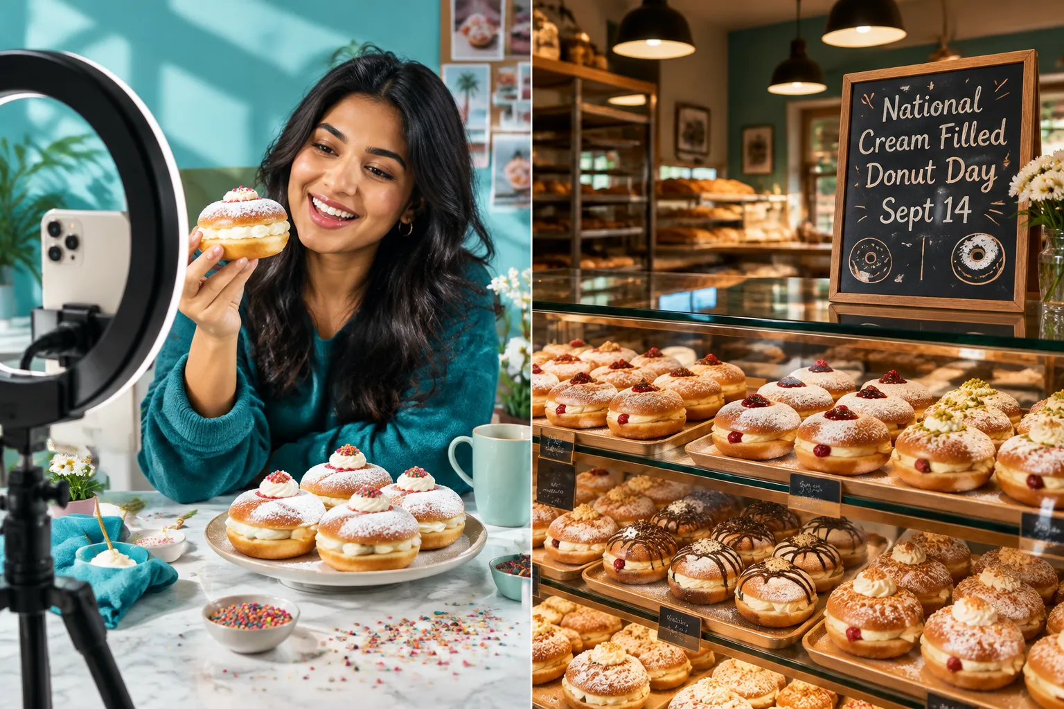 Cream Filled Donut Day Social Media Ideas
