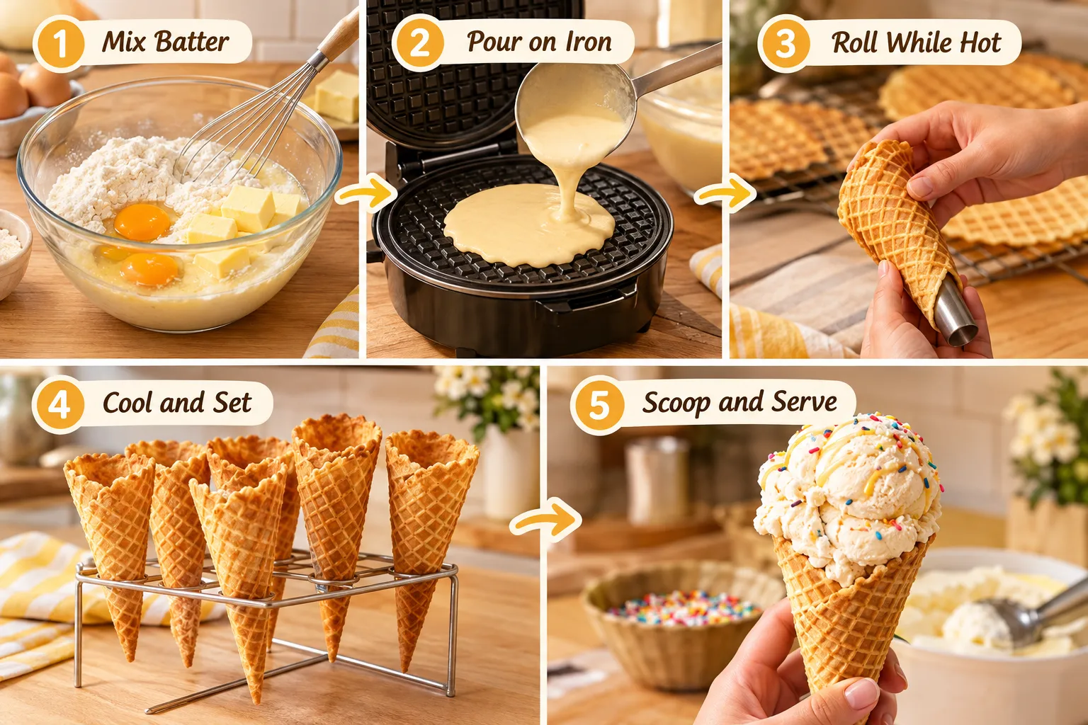 Homemade Ice Cream Cone Recipes: How to Make Cones from Scratch