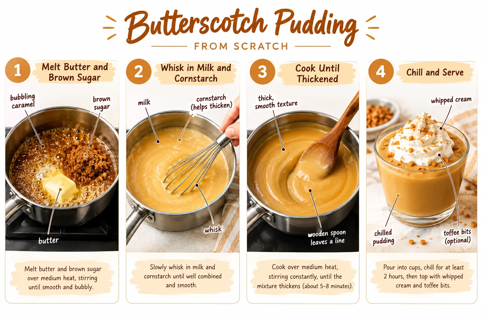 How to Make Butterscotch Pudding From Scratch (Best Recipe)