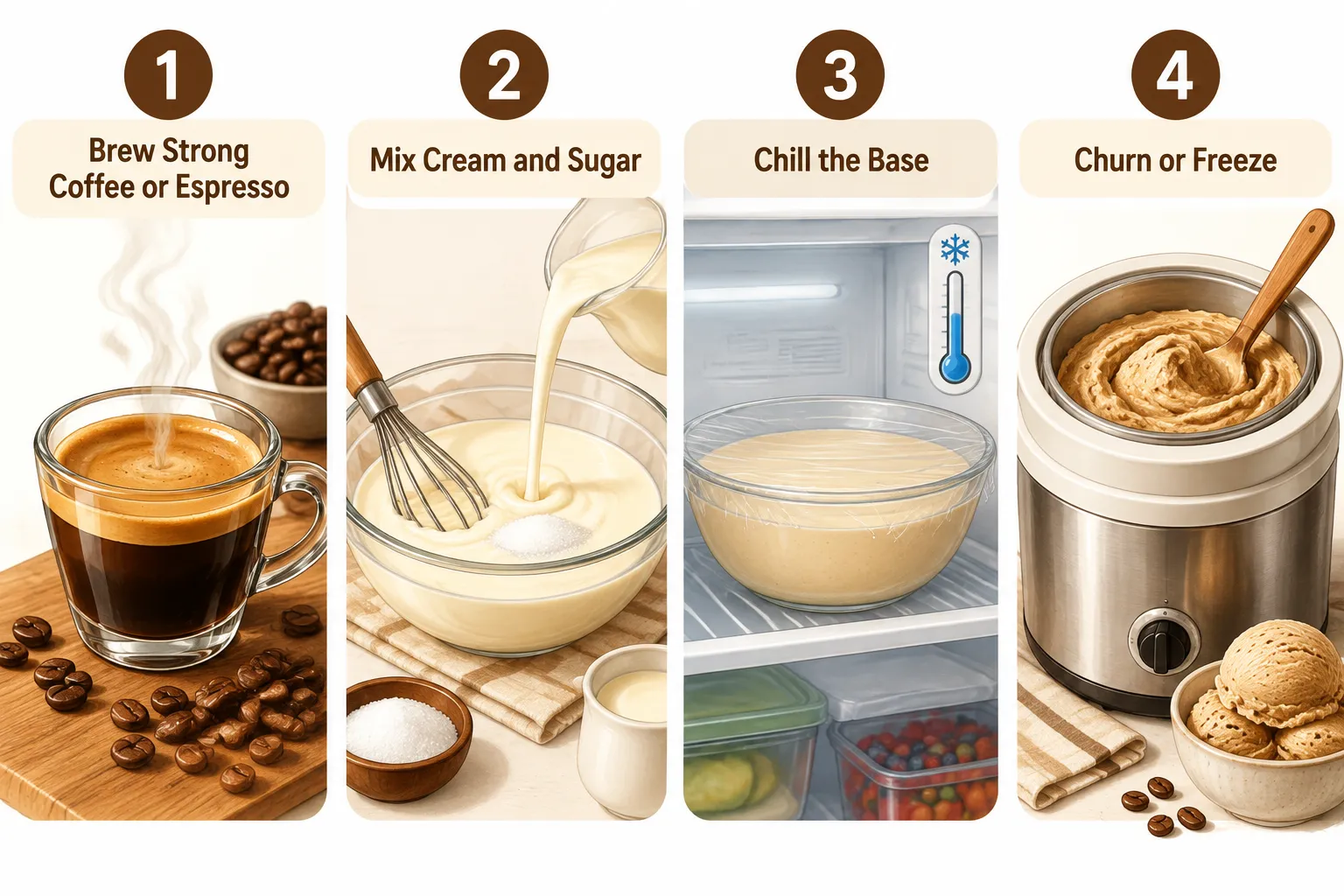 How to Make Homemade Coffee Ice Cream