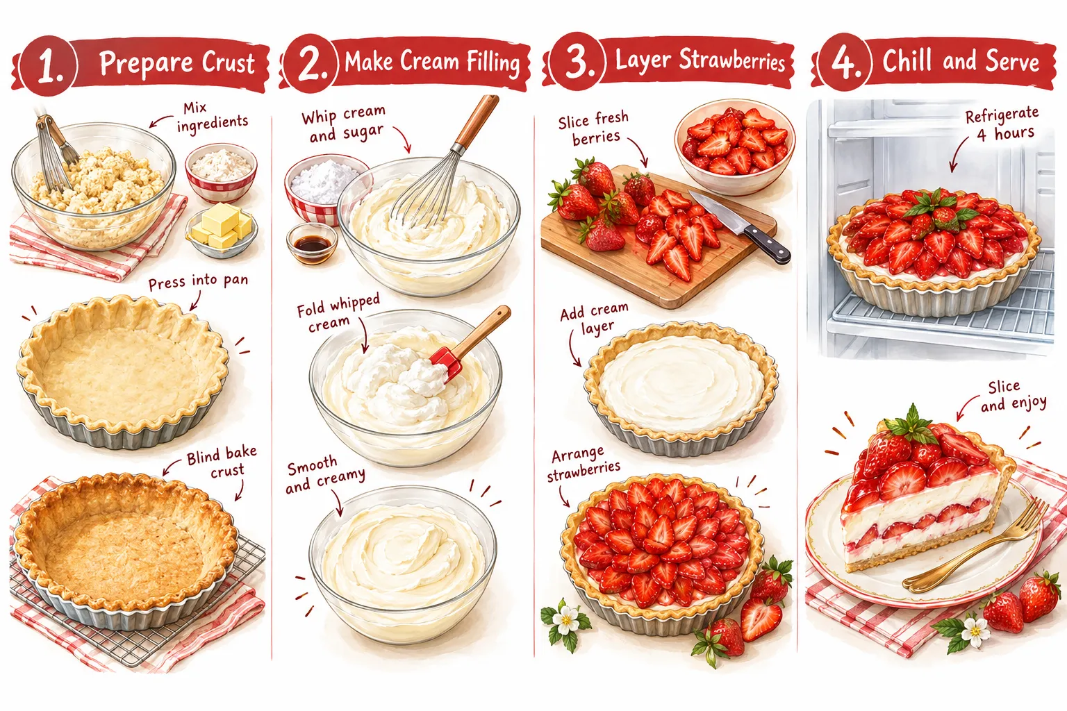 How to Make Strawberry Cream Pie from Scratch