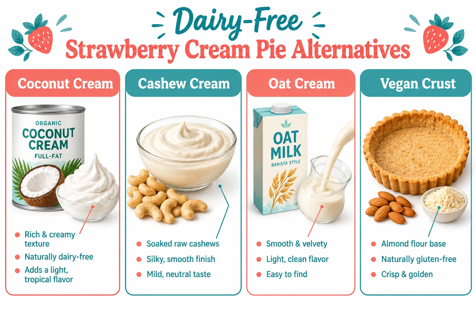 Strawberry Cream Pie Alternatives for Dairy-Free Diets