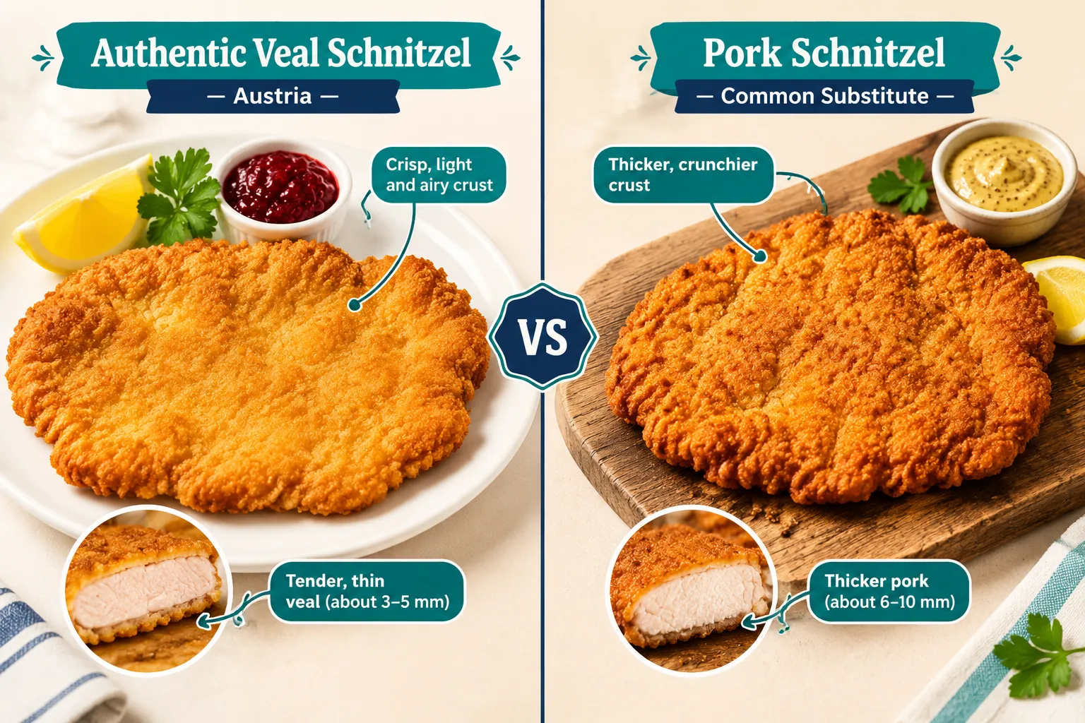 Wiener Schnitzel vs. Other Breaded Cutlets: What Is the Difference?