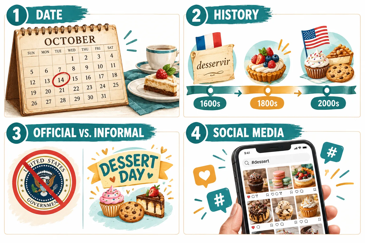 What Is October 14 Dessert Day?